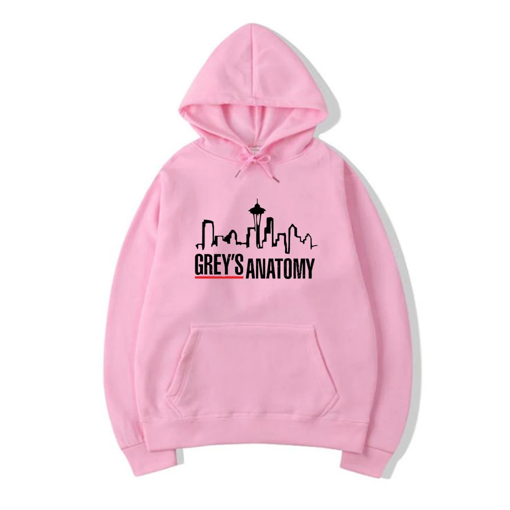 Grey's Anatomy Hoodie Grey Sloan Memorial Hospital Hoodies Women Long Sleeve Pullovers Casual Tops Tv Show Inspired Sweatshirt