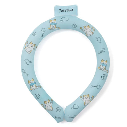 Hot! Japanese summer 28° heatstroke prevention cooling ice collar outdoor sports ice neck cooling ring cartoon PCM neck ring