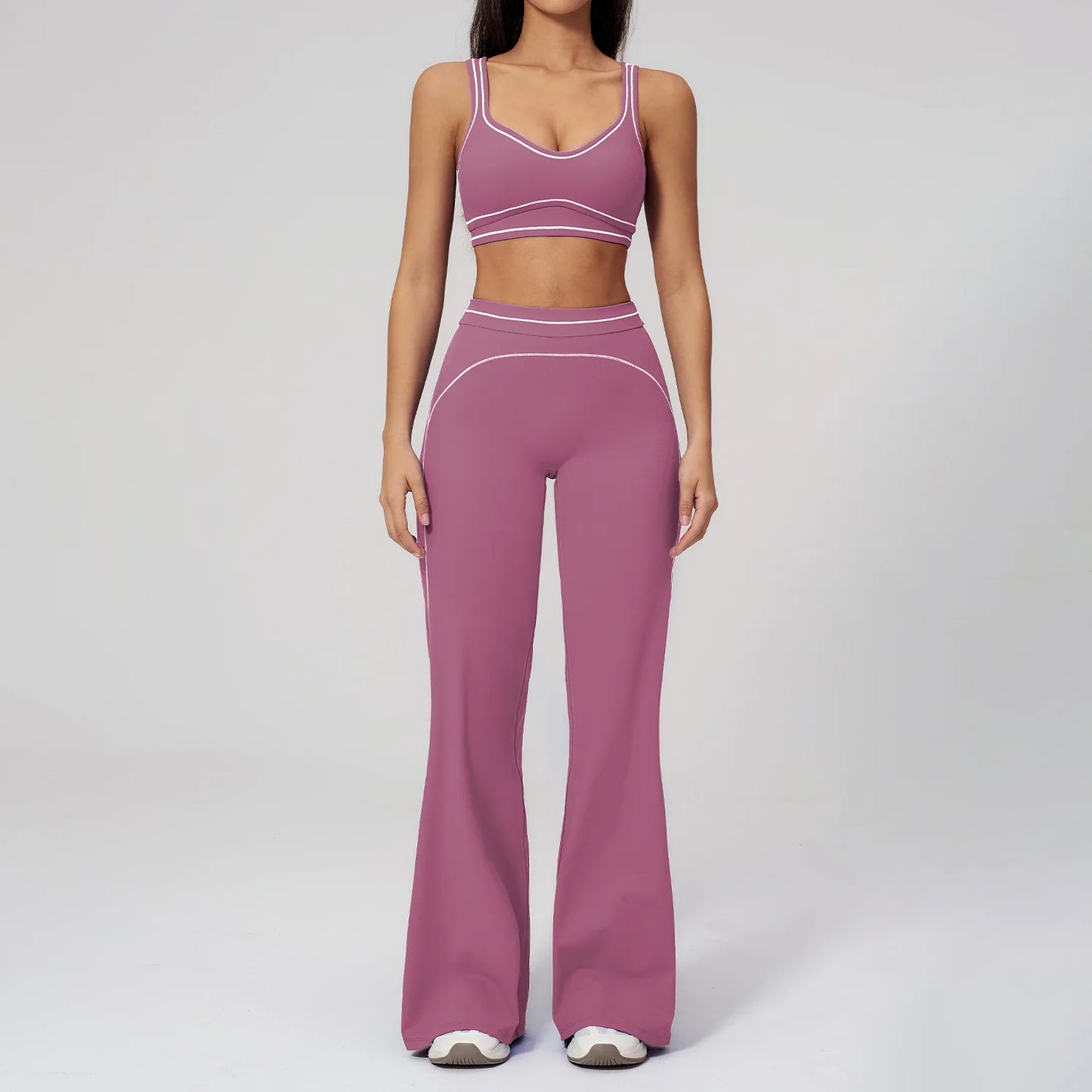 Fitness Suit 2PCS Yoga Set Women's Tracksuit Sports Outfits Gym Running Push Up Sportswear Legging Athletic Wear Workout Clothes