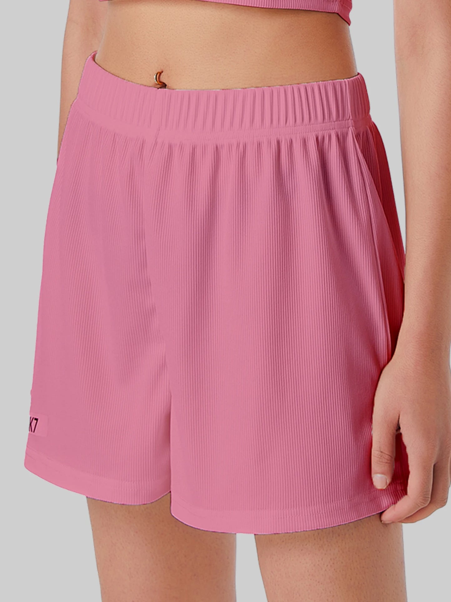 Casual Shorts Women 2024 New Summer Simple Comfortable Elastic Waist Cool Breathable Solid Color Casual Sports Five Quarter Pant
