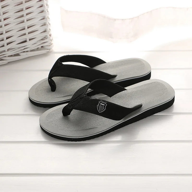 Casual Slippers For Men Flip Flops Beach Sandals Summer Non-Slip Flat Slides Men Slippers Indoor House Shoes Man Male Slipper