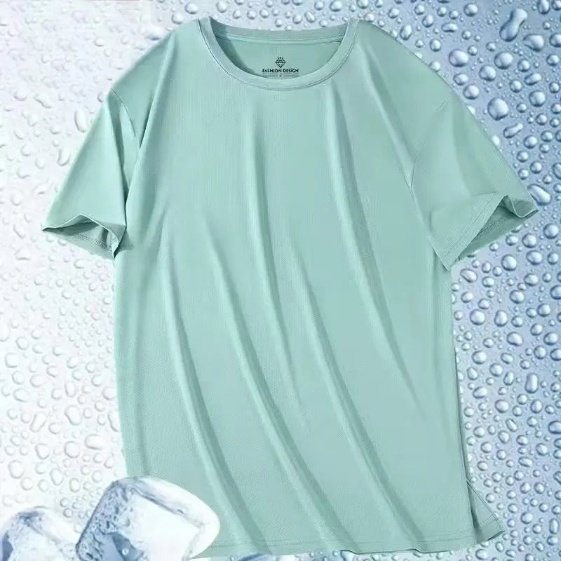 Men's Ice-Silk T-Shirt – Cool Quick-Dry Casual Sports Top