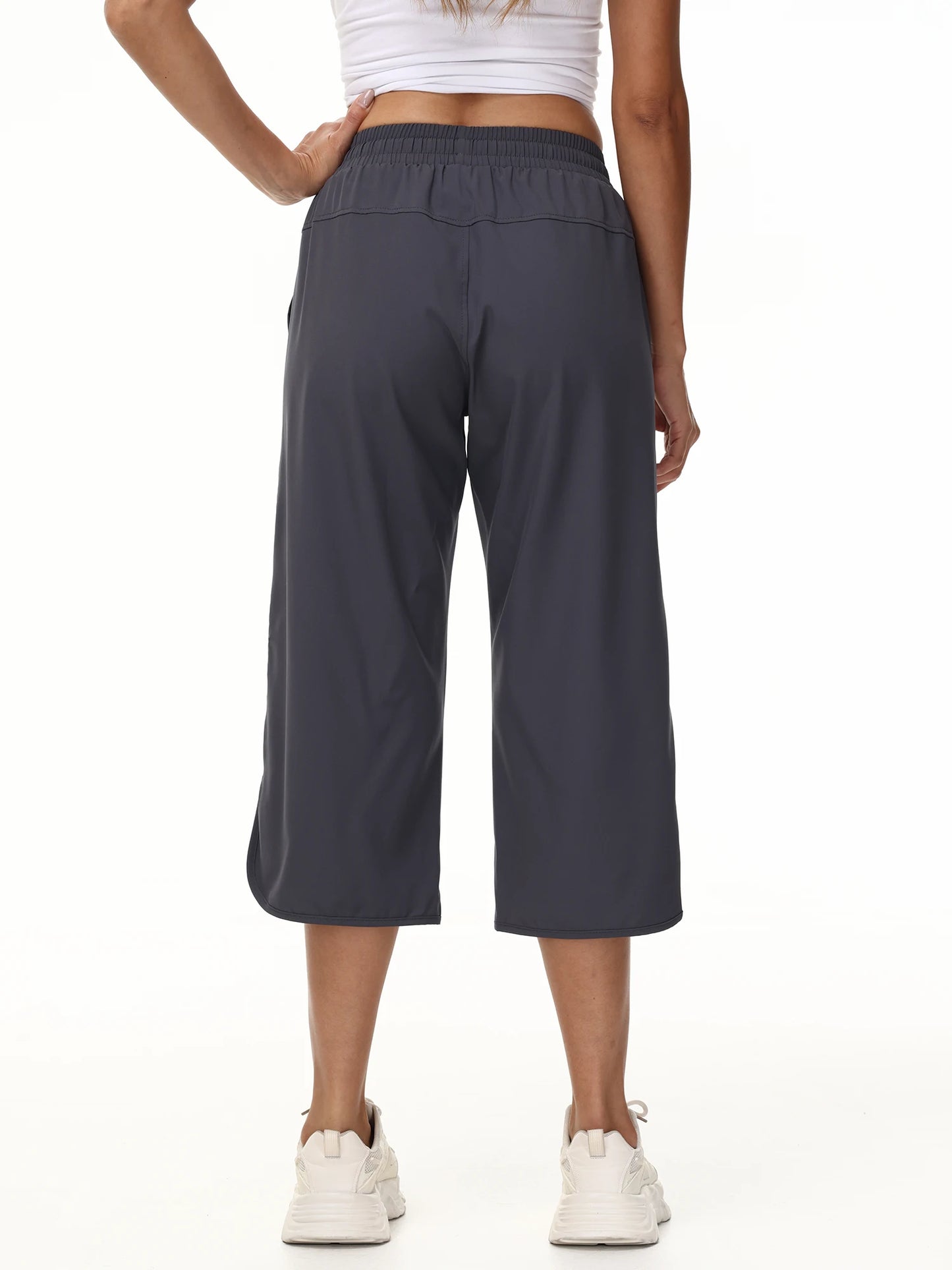 Women Casual Cropped Capris Cargo Pants, Outdoor Lightweight Capris Yoga Flared Pants, Breathable Quality Sweatpants
