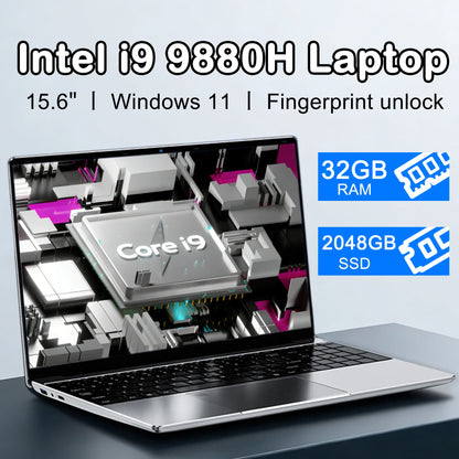 Ultra Slim Gaming Laptop - Intel Core i9 15.6 Inch, 32GB RAM, 2TB SSD, Windows 11