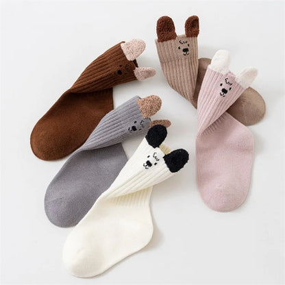 Cute Kids Socks For Girls Boys Soft Cotton Baby Toddler Boy Girl Sock Cartoon Children's Short Socks Autumn Winter 0-8Years New