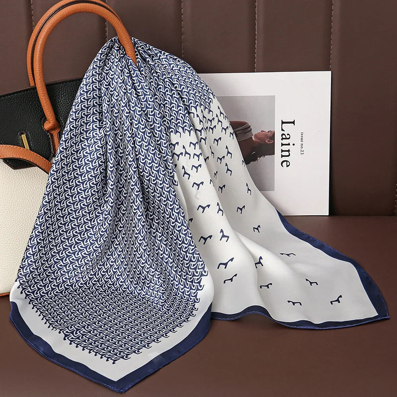 Luxury Satin Silk Scarf - Womens Fashion Shawl Hijab Neckerchief Bandana 2023