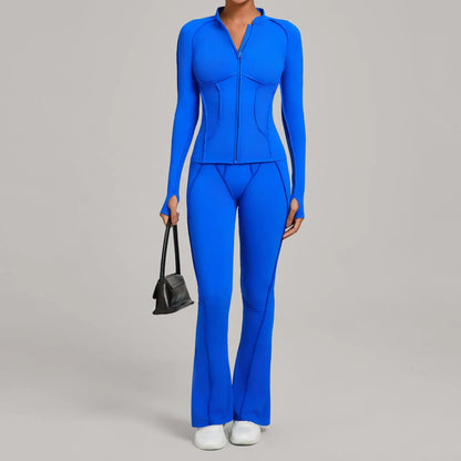 Seamless Yoga Sets – High Waist Leggings & Backless Bra Suit | Breathable Fitness Wear