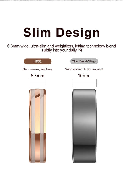 Fashion Smart Ring Health Monitor Sleep Tracker Step Calorie Counter Lightweight Waterproof Smart Jewelry Gift