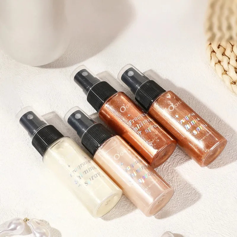 Flash Spray, Lasting Flash, Waterproof, Sweat Proof, Stain Proof, Suitable for Face, Body, Neck, Bright Makeup, Shiny Cosmetics