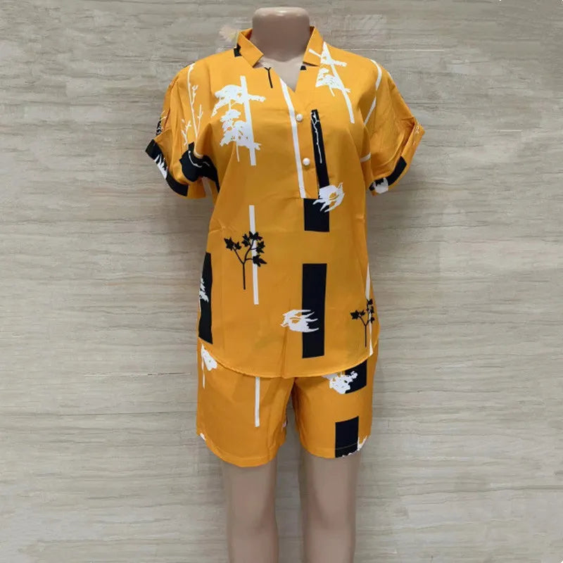 African Fashion Pants Set Women Blouse Straight Trousers Two Piece Set Woman Shirt Tracksuit Set Summer Top Matching Sets
