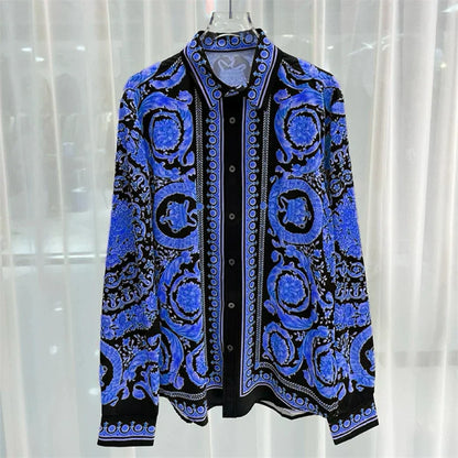 2025 Spring and Summer New Fashion Digital Printing Men's Short Sleeve Shirt High Quality Comfortable Lightweight Fabric