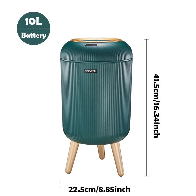 Smart Motion Sensor Trash Can - Automatic Plastic Bin for Home  Office