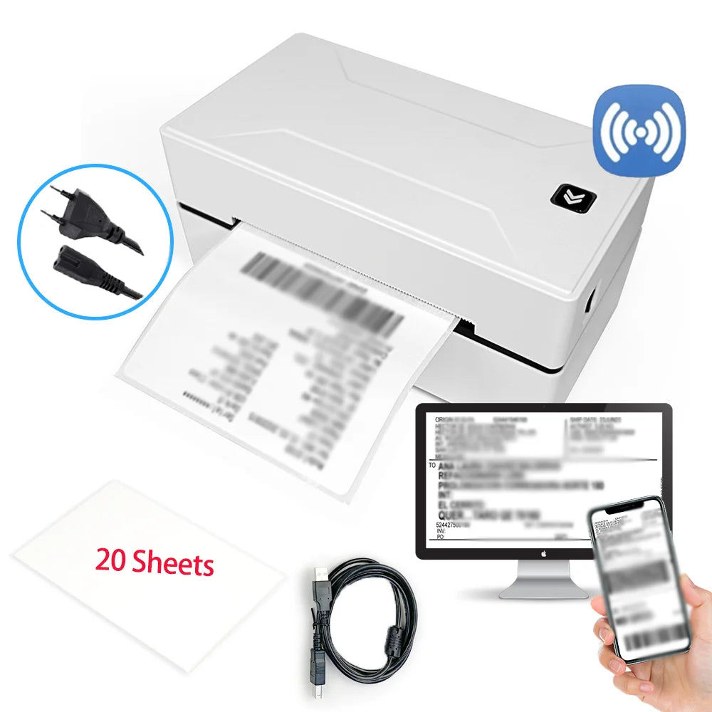 Marklife Thermal Printer D100 Portable Bluetooth Small Shipping Wireless 4X6inch Label Printer Support Android Mac iOS Windows