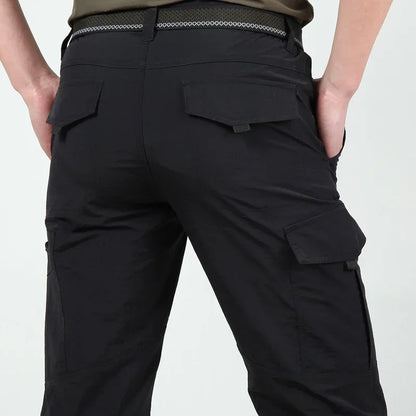 Men's Summer Thin Quick Dry Tactical Cargo Pants Army Outdoor Camping Hiking Pants Casual Trousers Male Sports Fishing Pants