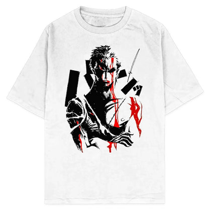One Piece T-shirts Graphic Men Casual Oversized Washed Harajuku T-shirt Washed Japanese Anime Loose Streetwear Black Tops Tees
