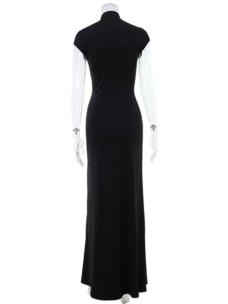 Women Sheath Dress - Slim Fit Short Sleeve O Neck Bodycon Club Party Outfit