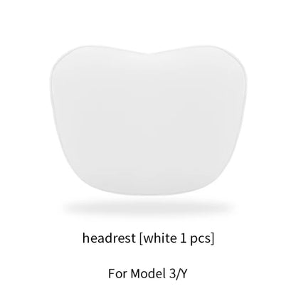 Tesla Neck Pillow – Soft Car Seat Cushion with Premium Nappa Leather & Elastic Strap