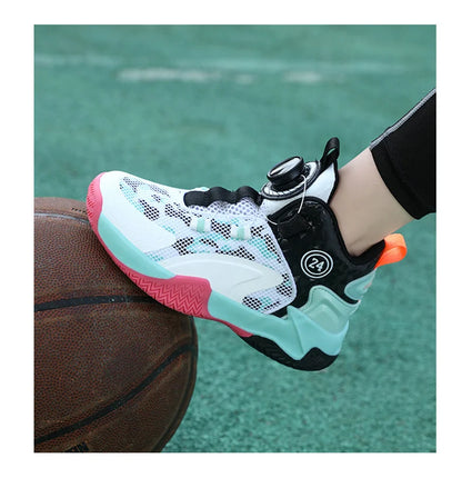 Kids Basketball Shoes - Boys Sneakers Non Slip Outdoor Sport Trainer Shoes