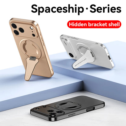 Wireless Charging Cover Lens Protection  Phone Case For iPhone 17 Pro Max 17 Pro 13 15 16 14 Air Luxury Folding Stand Magnetic