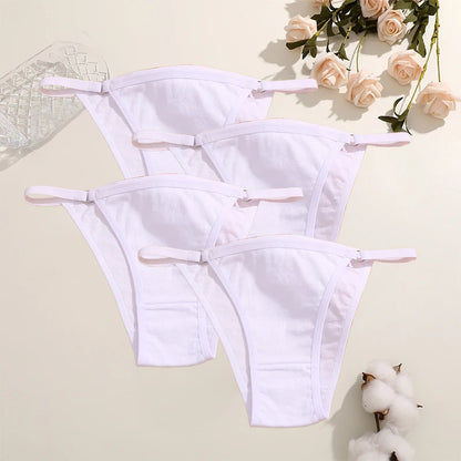 Cotton Bikini Panties - Women’s Low Waist Briefs | Comfortable Soft Cotton Lingerie Set
