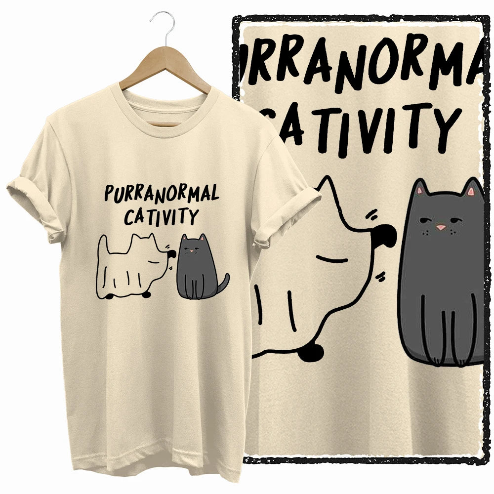 COOLMIND BEIGE cat print exclusive graphic 100% cotton women T shirt big size loose cotton cat lover women tshirt LOVELY cat tee