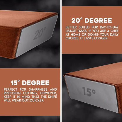 Rolling Knife Sharpener | Double Sided Diamond Sharpening Stone with Magnetic Angle