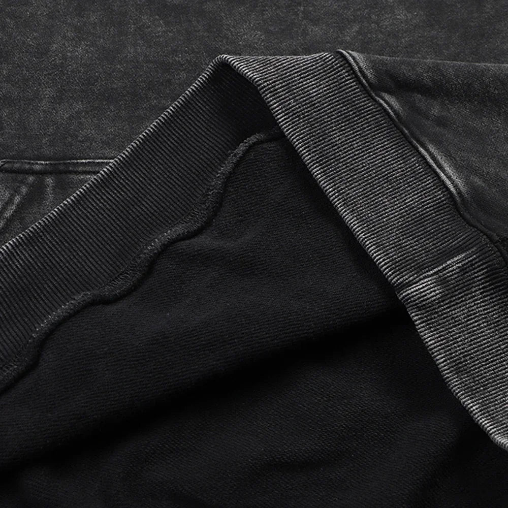 Hit Me Hard and Soft Washed Hoodies Vintage Cotton Hooded Pullover Men's Women's Loose Casual Gothic Sweatshirts Y2K Coat Unisex