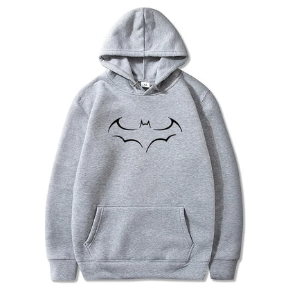2026 New Spring and Autumn Men's Fashion Trend Personalized Bat Print Hoodie Loose Casual Top Hoodie Comfortable and Warm
