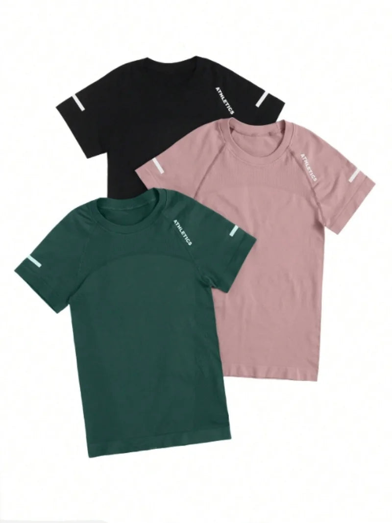 Seamless Fitness T-Shirt - Quick Drying Shirt | Breathable Workout Shirt For Women