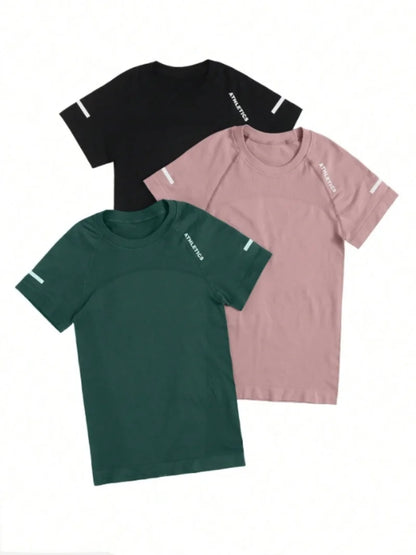 Seamless Fitness T-Shirt - Quick Drying Shirt | Breathable Workout Shirt For Women