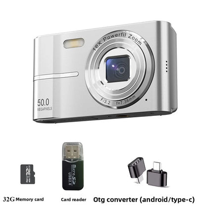 Portable Digital Camera - 44MP Compact Camera with 16x Zoom & 2.4 Inch LCD Screen