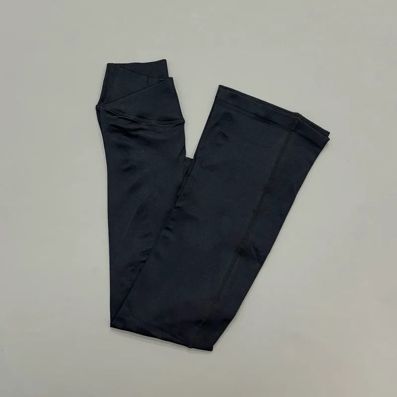 HISTELLO Vision Flare Leggings Seamless Yoga Stretchy Wide Leg Trousers Gym Running Workout Sports Clothing Quick Dry Breathable