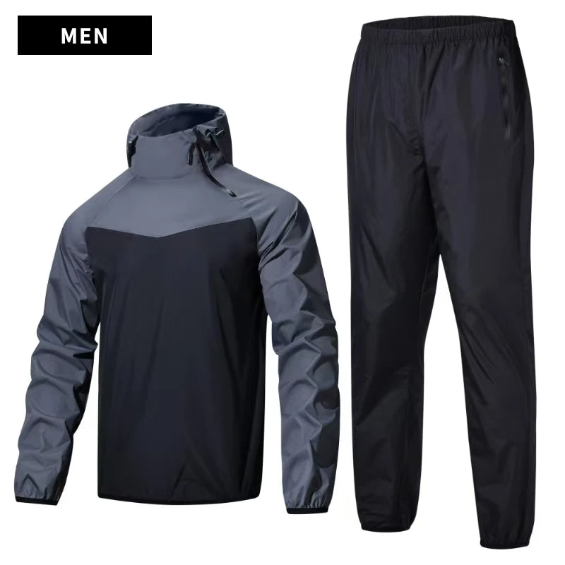 Sauna Suit Unisex Gym Clothing - Full Body Sweating Tracksuit for Weight Loss & Fitness