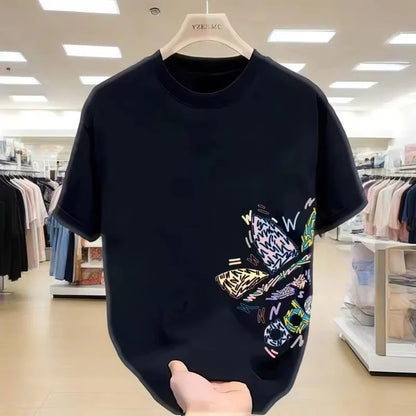 2026 New Fashion Bestseller Loose O-neck Cotton Short Sleeve T-shirt Stylish Breathable Daily Casual Unisex Tops For Men Women