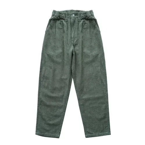 Sauce Zhan Men Pants Ramie Pants Men Summer Breathable Casual Pants Ankle-length Loose Fit Taper Leg