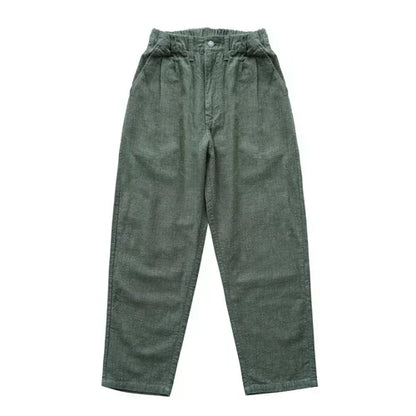 Sauce Zhan Men Pants Ramie Pants Men Summer Breathable Casual Pants Ankle-length Loose Fit Taper Leg