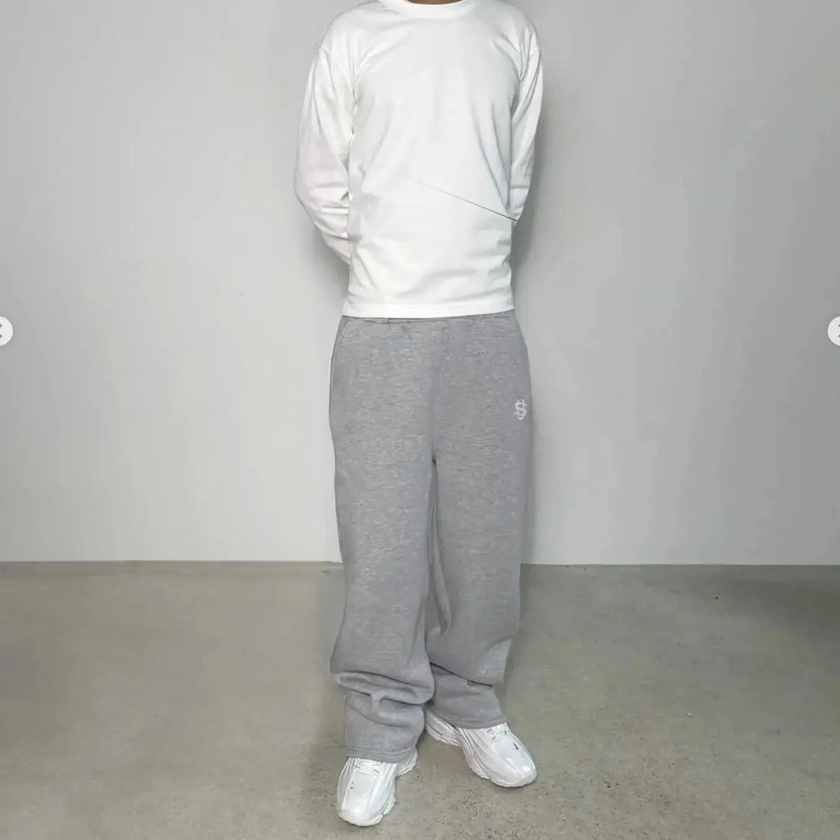 Autumn Men's Casual Sports Zipper Embroidered Straight Leg Drawstring Pants