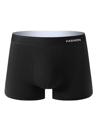 4-Pack Men's Solid Color Briefs Comfortable Breathable Sporty Casual Fitness Underwear Soft Plain Boxer Shorts