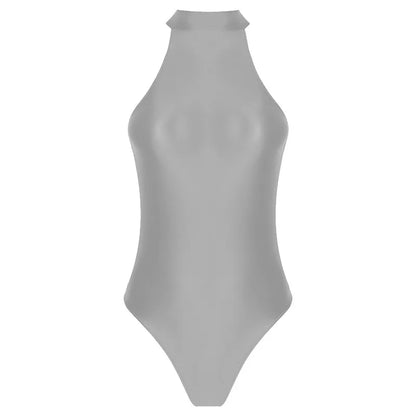 Formal Gymnastics One-Piece Swimming Suit, Sleeveless, Stand-Up Collar, High Hip Gymnastics Suit, Tight Yoga One-Piece Dress