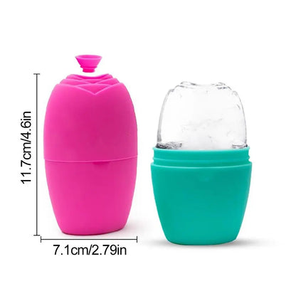 Summer Reusable Ice Face Roller Ice Cube Beauty Massage Silicone Ice Mold For Eye Puffiness Ice Facial Roller Shrink Pores