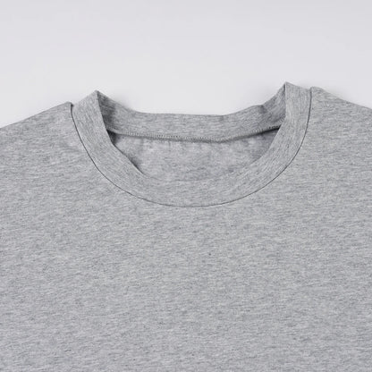 SUCHCUTE Solid Cotton O-Neck Pullover Waist Short Top Women Short-Sleeved Loose T-shirt Causal All-Match Shirts Summer Basic New