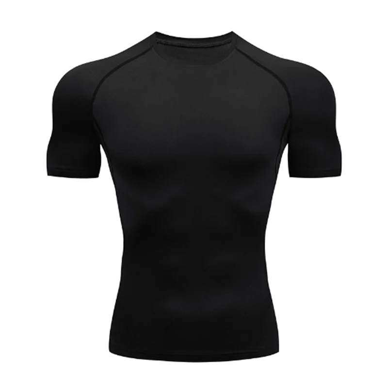 Compression Running Shirt - Men's Tight Short Sleeve Tee | Quick Drying Gym Sportswear