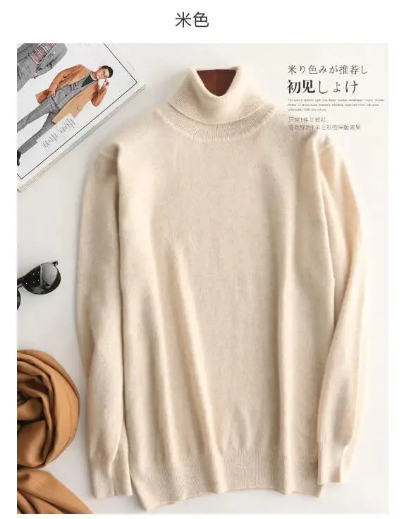 Cashmere Cotton Blend Turtleneck Men Jumper 2025 Autumn Winter Wram Clothes Vetement Homme Pull Homme Hiver Man Pullover Sweater