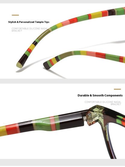 Reading Glasses Women – Lightweight Rectangle Plastic Frame With Anti-Reflective Lenses