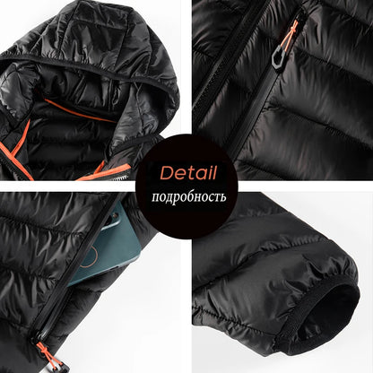 New Autumn Winter Men Warm Waterproof Parkas Jacket Coat Mens Hooded Casual Brand Windproof Thick Outwear Hat Parkas Jacket Male