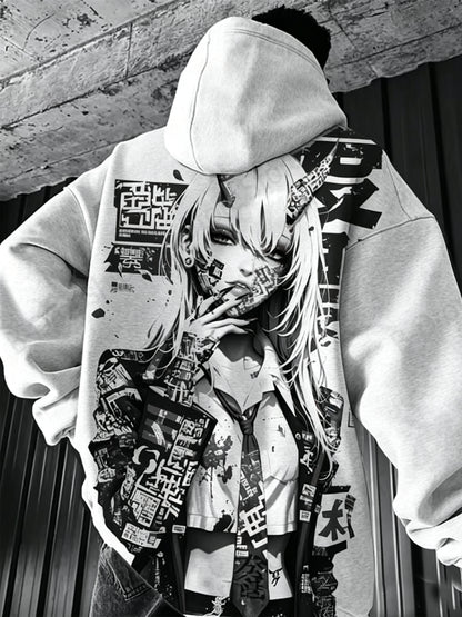 Sexy Anime Samurai Girl 3d Print Hoodie Men Women Fashion Oversized Hoodie Sweatshirt Men Tracksuit Y2k Clothes Japanese Moletom