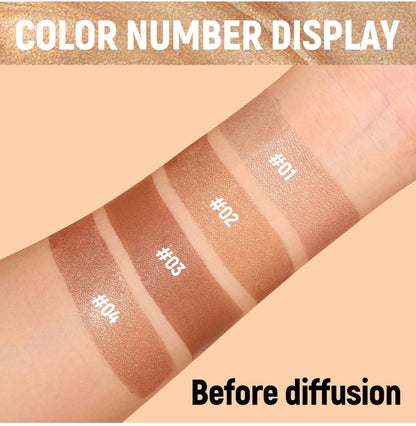 Matte Bronzer Liquid Makeup Waterproof Tanning Cream Body Oil Control Moisturizer Pearlescent Shine For Silky Skin Finish