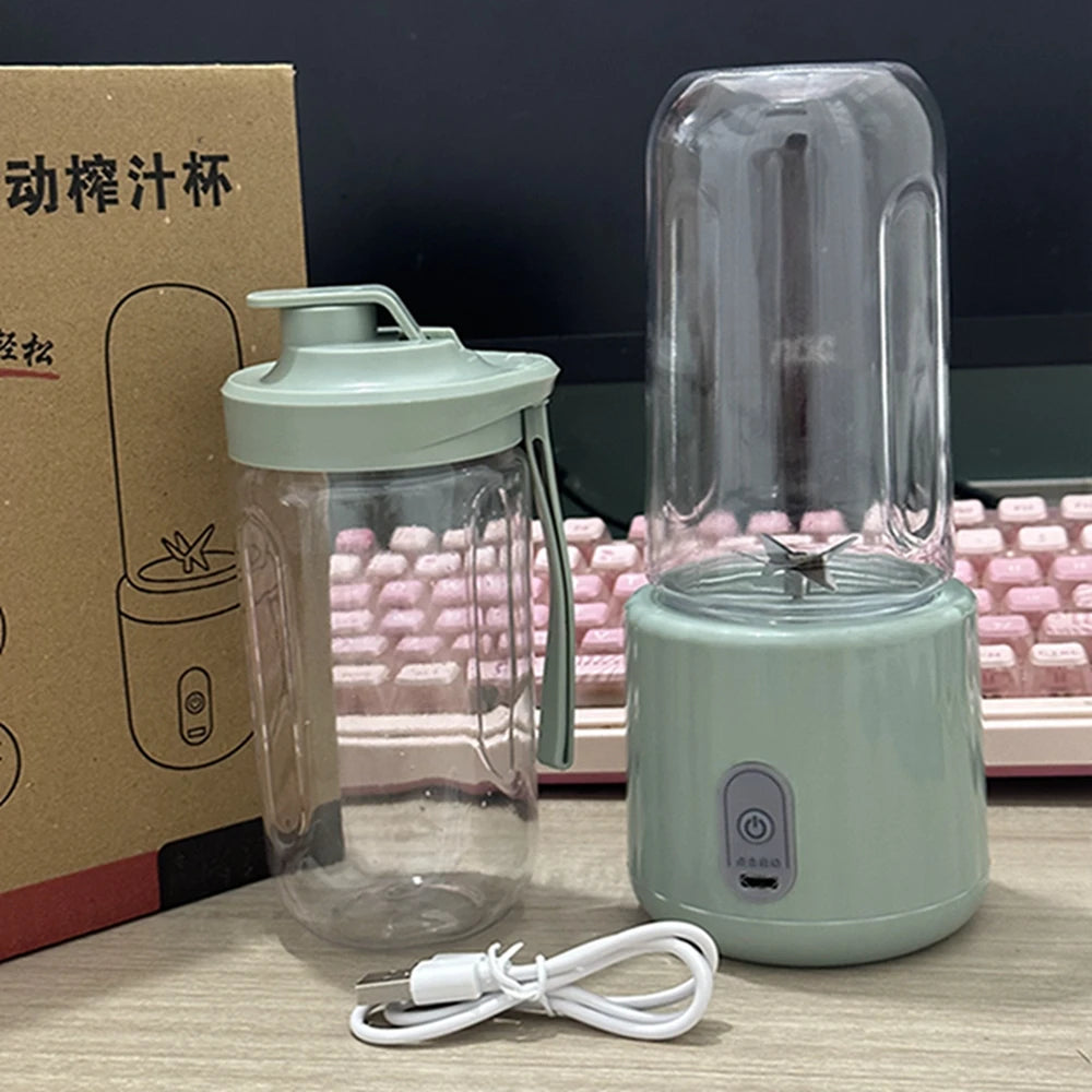 Portable Electric Fruit Juicer  Blender - Double Cup USB Mixer
