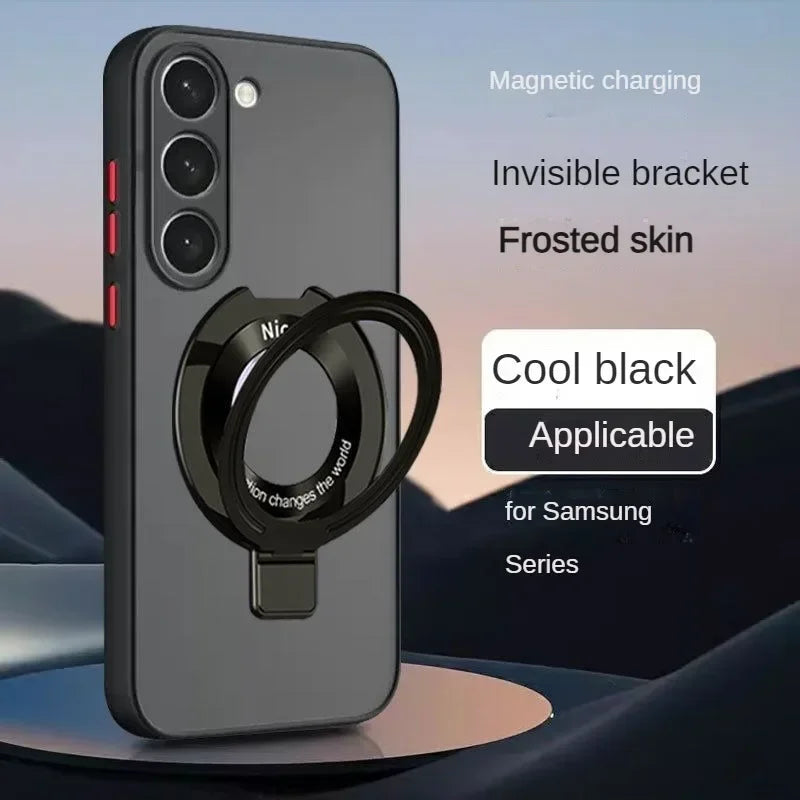 Luxury Matte Case For Samsung Galaxy S26 S25 Edge S24 FE S23 S22 S21 Ultra Plus A56 A26 A36 A16 A15 Magnetic Magsafe Cover