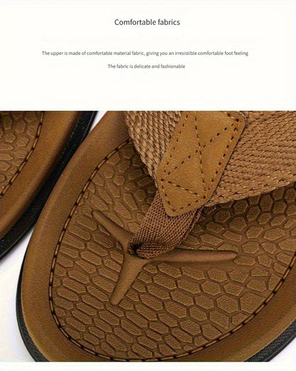 In the summer of 2025, the new flip-flops for men are designed to wear on the outside. They are anti-slip, pinch-toe, soft-soled